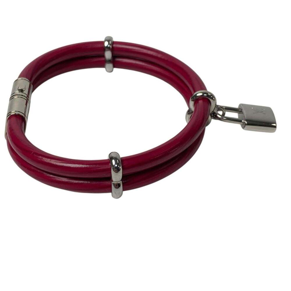 LOUIS VUITTON Red Leather Charm Bracelet - Picture 2 of 11